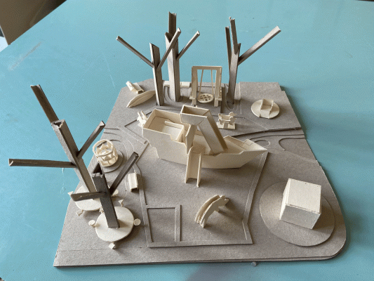 Spielplatz Modell Architektur 01